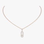 Messika - Uno Move Pave LM Pink Gold Necklace